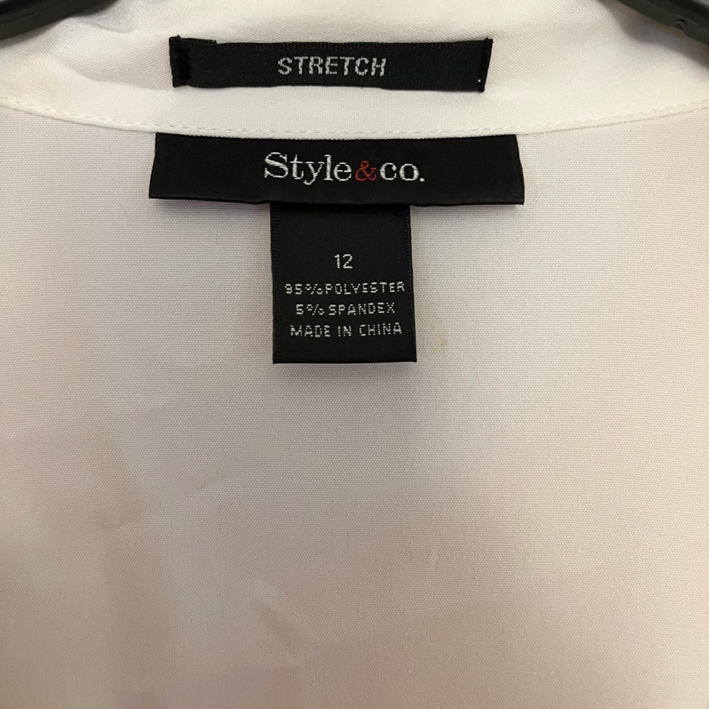 Style & Co Pleated Button Up - Picture 2 of 5